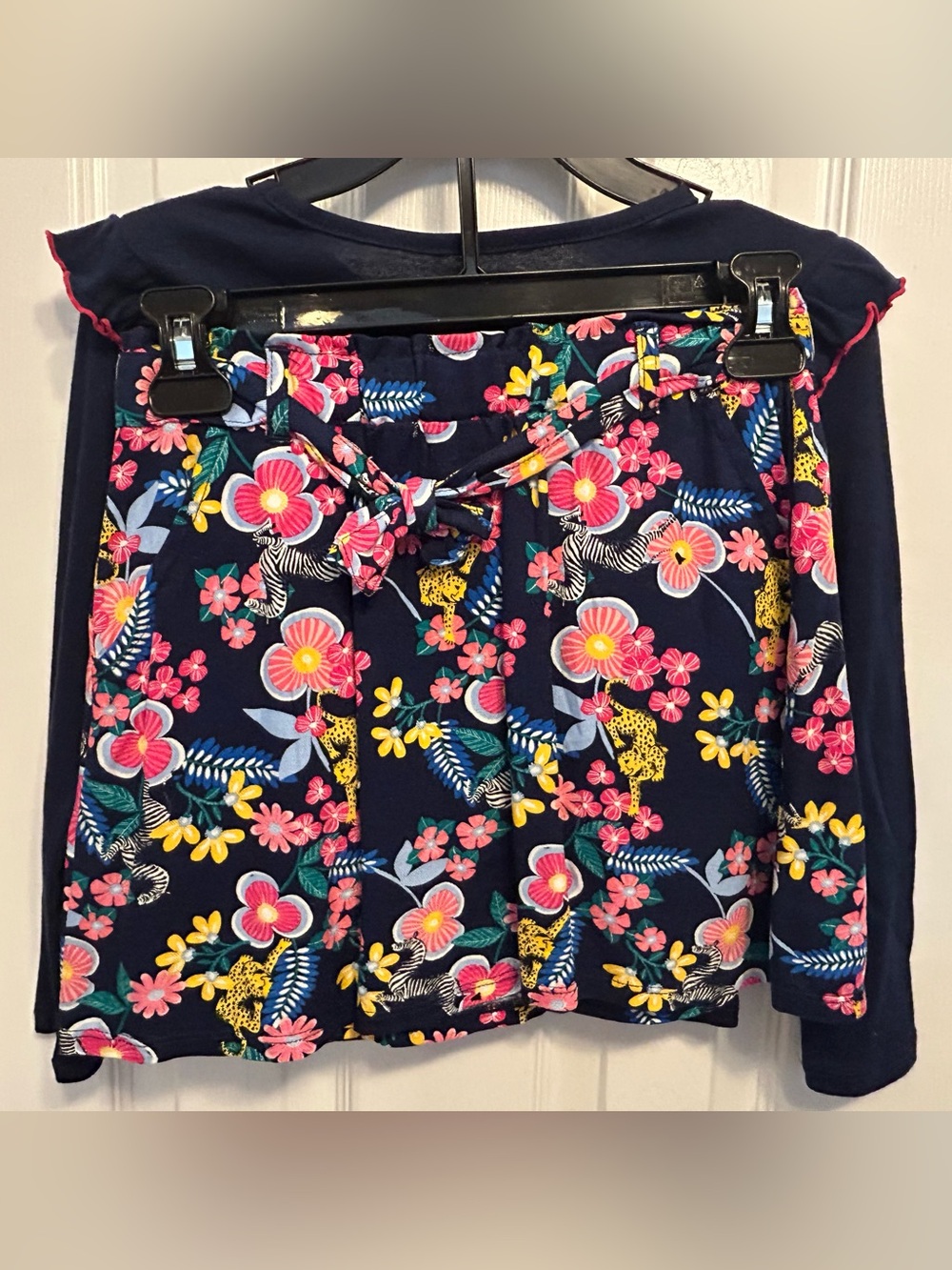 NWT Crown & Ivy Girls Navy Top & Skirt Set - Size 7/8 Medium